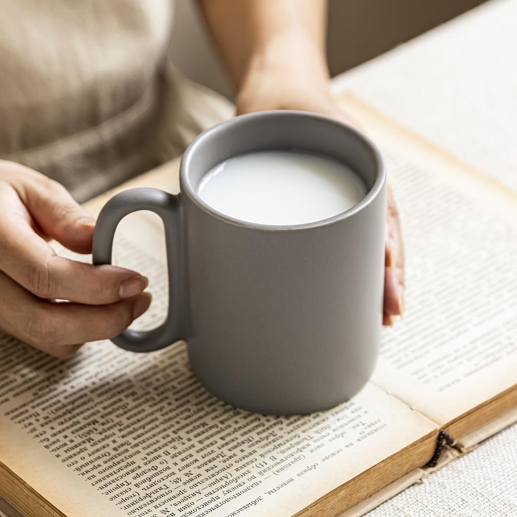 Textured Solid Color Cup Ceramic Mug Household Breakfast Cup Couple Water Cup Milk Simple Coffee Cup