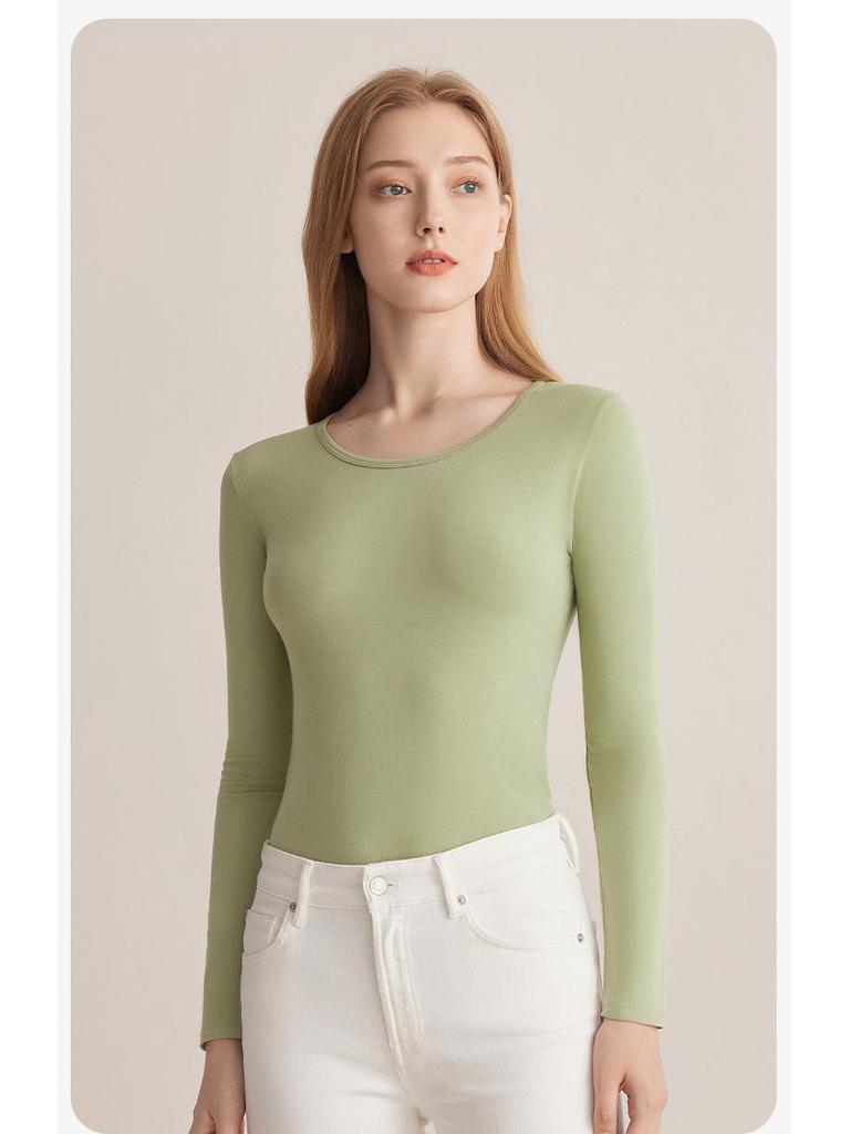 Damen 5A Antibakterielles Xinjiang Baumwoll Thermo-Unterwäsche Set - Dünn, Reine Baumwolle, Milbenschutz, Herbst/Winter, Oberteil & Hose.