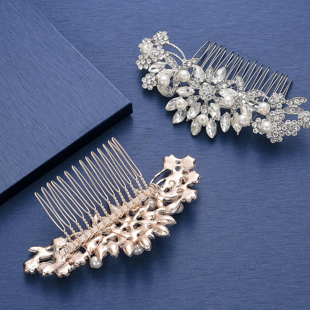Handmade Bridal Hair Comb with Hairpin for Wedding Crown Updo Accessory