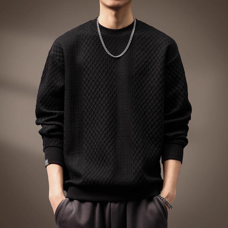 Men s Premium Heavyweight Textured Loose-Fit Pullover Sweatshirt XL