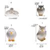 Resin Crafts Simulation Owl Ornaments Small Garden Owl Ornaments Funny Owl Miniatures  Scene Decor