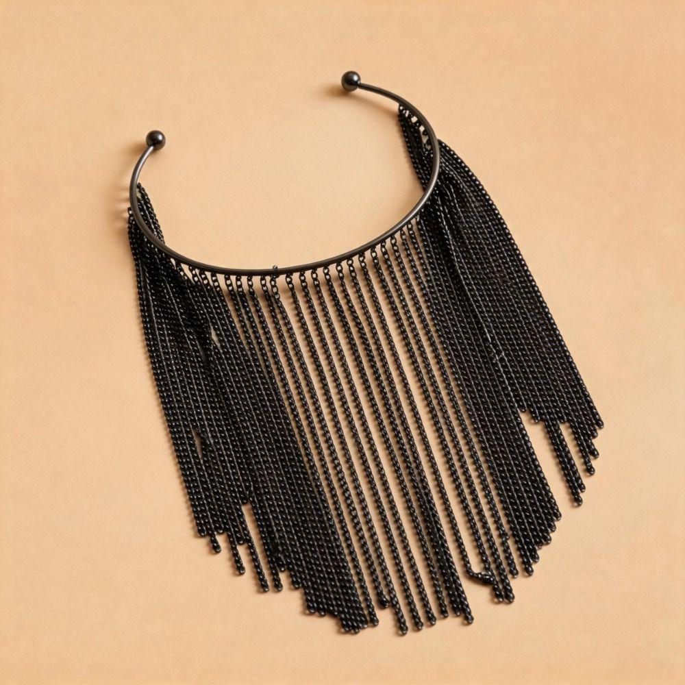Adjustable Alloy Arm Cuff Bracelet Exquisite Design Fringe Arm Cuff Body Chain Party Wear
