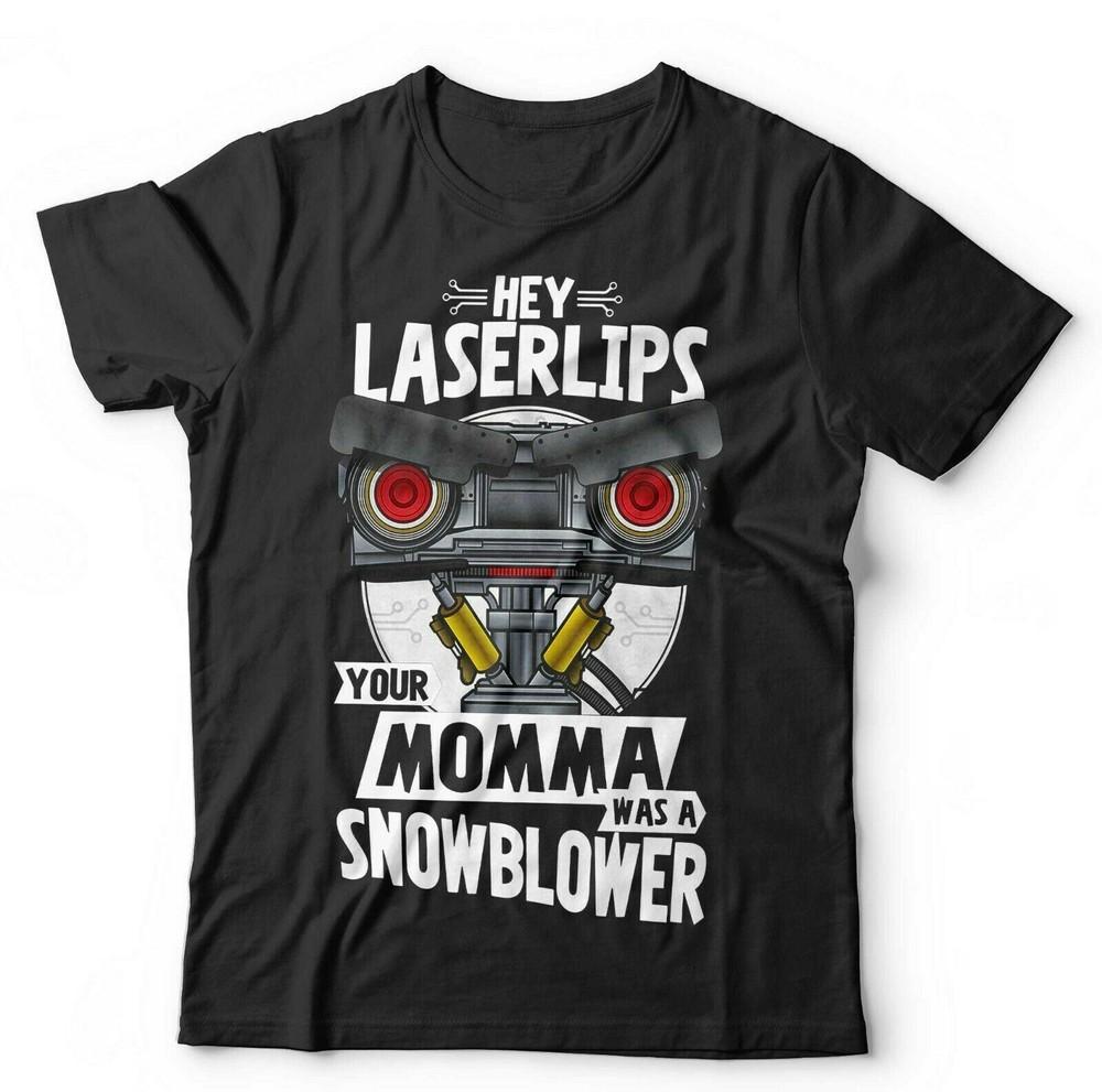 

Short Circuit Tshirt Hey Laser Lips Unisex and Kids - Johnny 5 Robot Funny 80 s 4XL