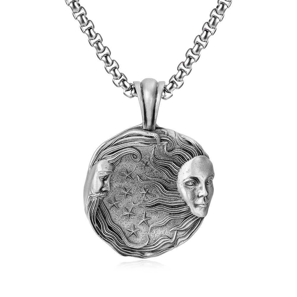 

Couple Necklace Men s Pendant European and American Necklace Men s and Women s Jewelry Hip-hop Necklace Light Luxury Niche