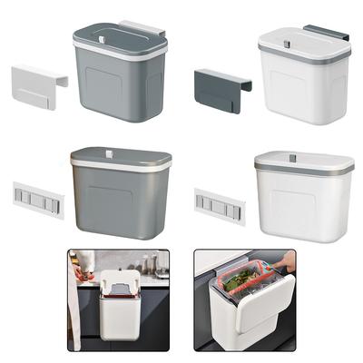 Punch-free Installation Sliding Cover Wall-mounted Trash Can
