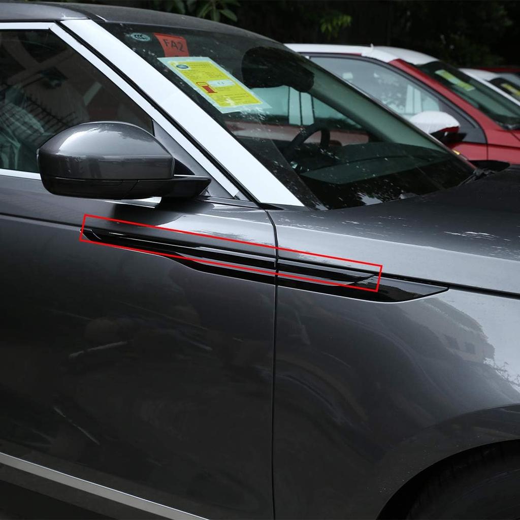 4pcs Piano Black Side Fender Cover Trim ABS Plastic for Land Rover Range Rover Velar 2017 2018 Car Accessories