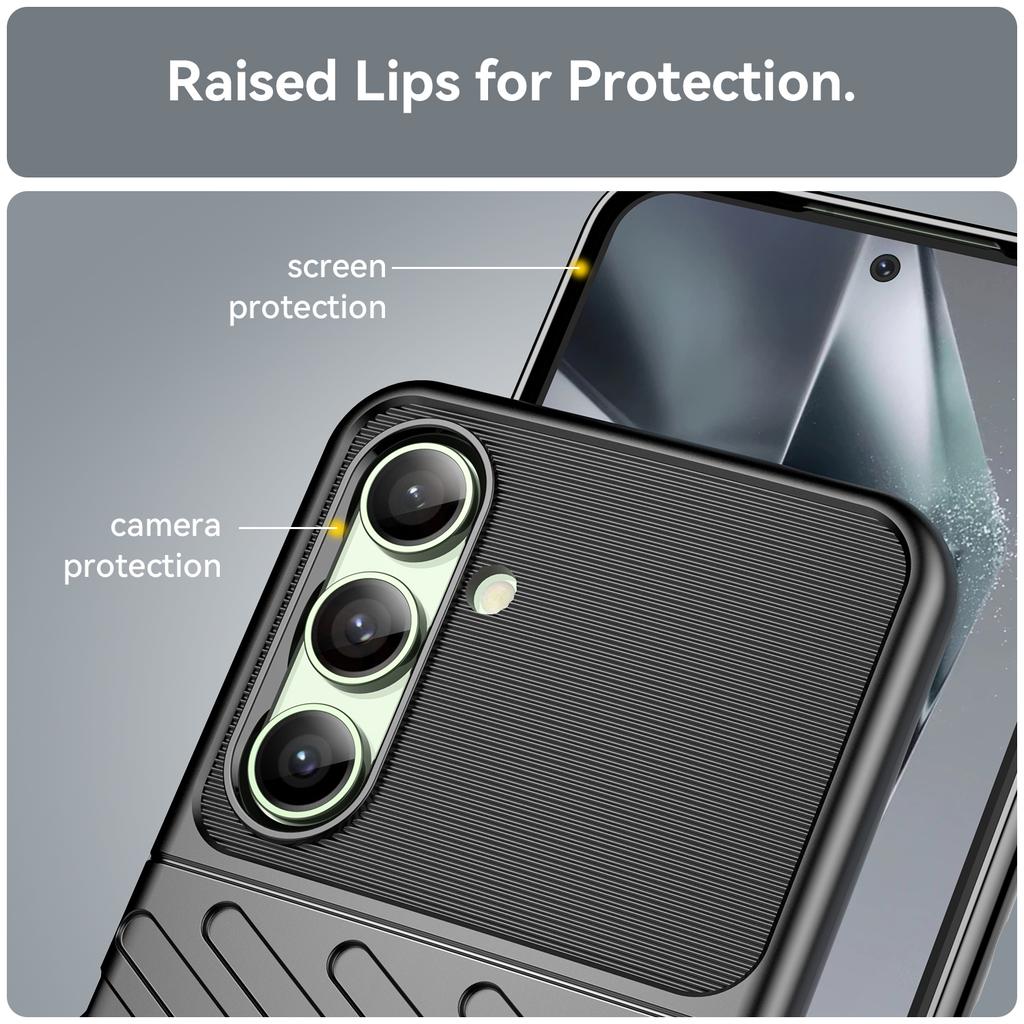 For Samsung Galaxy S24 FE Case Twill Texture TPU Shockproof Protective Phone Cover