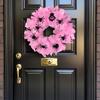 Spider Pink Halloween Wreath Door Hanging Ornament For Party Decor Venue Setup