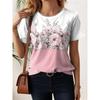 Fashion Flower Floral T-Shirts 3D Print Women New O-Neck Short Sleeves T Shirt Streetwear Y2k Harajuku Tees Tops Female Clothing
