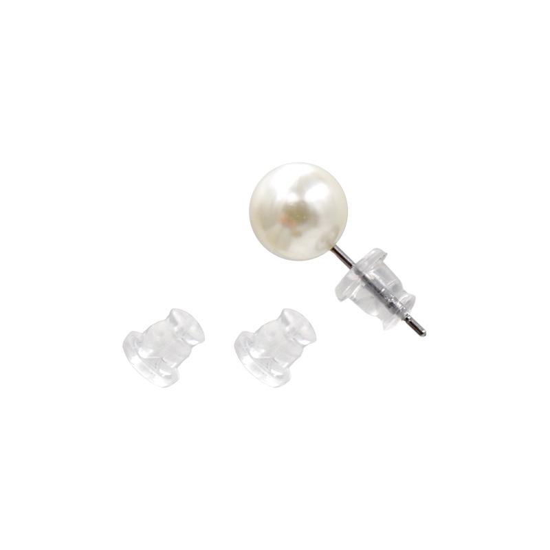 Arrières de boucles d'oreilles en plastique transparent - Anti-dérapants, Embouts hypoallergéniques pour bijoux de piercing d'oreille