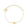 Mini Cute 3D Initials Bubble Letter Chain Bracelet For Women New Gold Color Stainless Steel Waterproof Elegant Christmas Jewelry