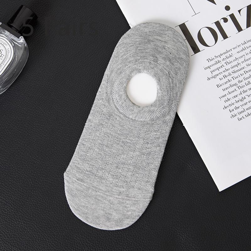 5 Pairs of Spring and Summer Thin Mesh Invisible Socks Women's Non-slip Non-drop Heel Bone-less Sweat Breathable Shallow Boat Socks