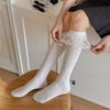 Modische Socken für Damen Lang Neue Einfarbig Japanische Kniestrümpfe Dame Atmungsaktive Spitze Preppy-Stil Mädchen Strümpfe Hohe Qualität