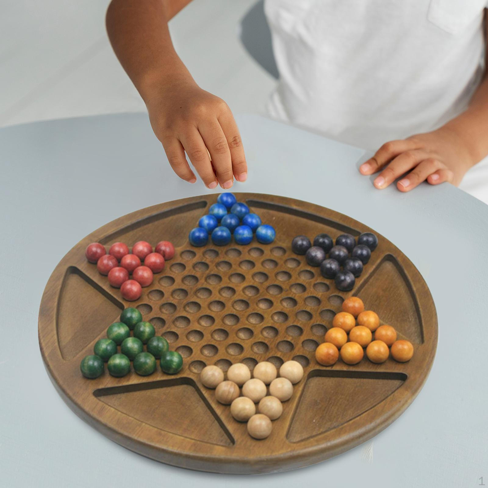 Набор Chinese Checkers (Китайские шашки) 60 деревянных шариков, Ручная работа, Праздничные подарки, 13,78 дюймов, Рождественский подарок, Доска