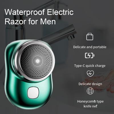 1 Set Portable Mini Shaver for Men USB Rechargeable Wet Dry Use Low Noise High-Speed Electric Razor Set