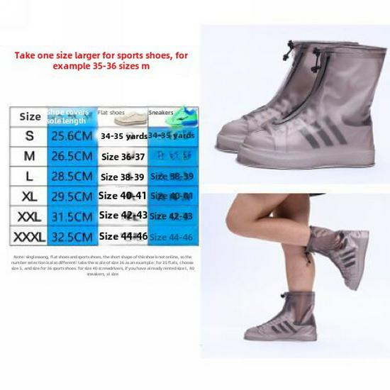 Adult Silicone Waterproof Rain Shoe Cover - Non-Disposable, Wear-Resistant, Ideal for Outdoor Cycling