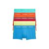 Color Block Letter Jacquard Comfortable Mid-Length Boxer Briefs 5-Pack Men Underwear Mixed-Colors NB1875-902