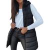 Women'S Puffer Vest Casual Zip Up Quilted Padded Vest Hooded