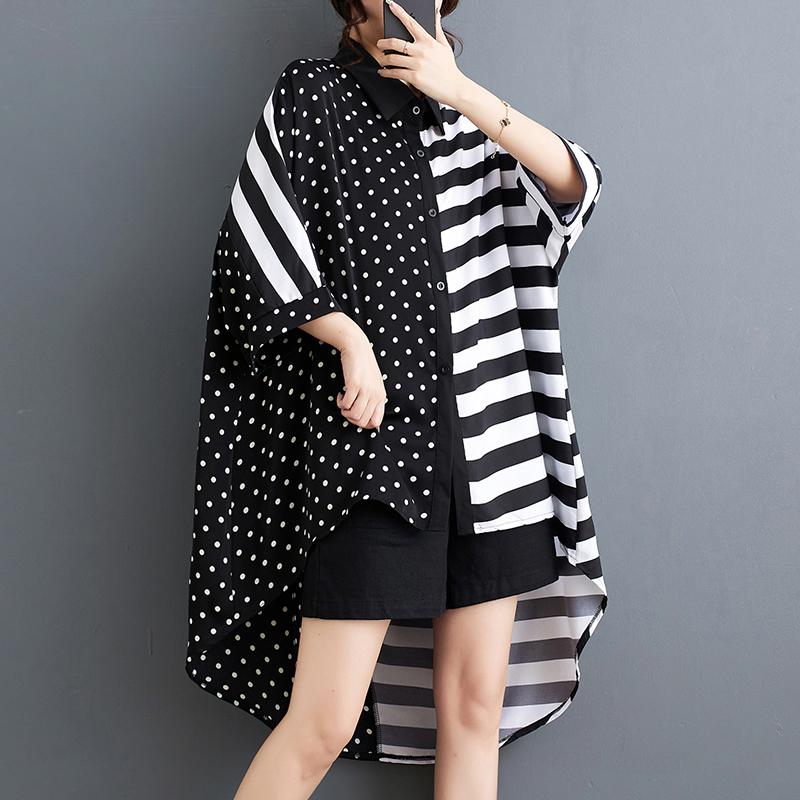 Plus Size Vintage Stripe New In Dresses for Women Casual Loose Summer Shirt Dress