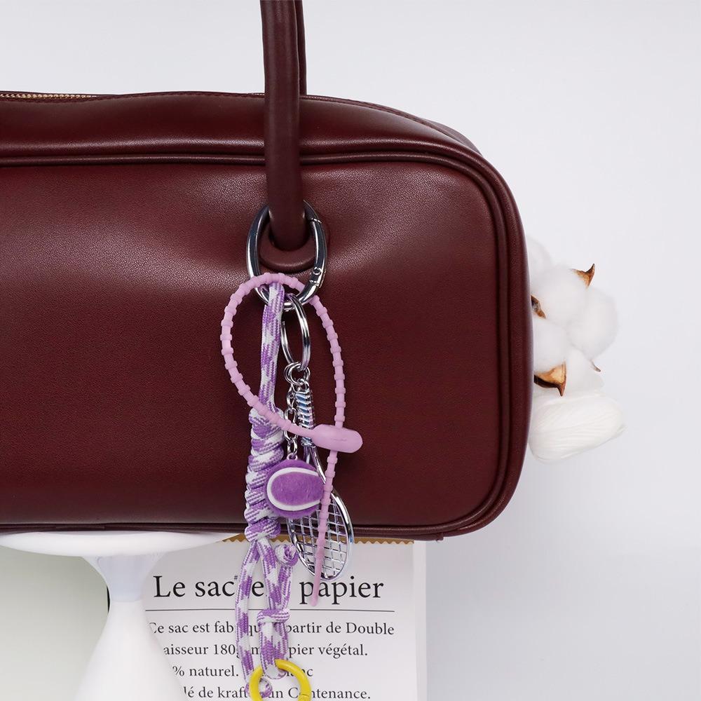 

Purple Y2K Fashion Bag Pendant Anti-lost Korean Charm Rope Keyring Sports Style Keychain Girls Style 2