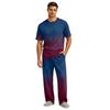 Men's Short Sleeve Pajama Set with Button Fly and Elastic Drawstring Waist