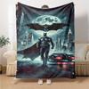 1pc Batman, Batmobile Flannel Blanket Soft Warm Throw for Home, Office, Travel, All-Season Cozy Bedding GiftL1174