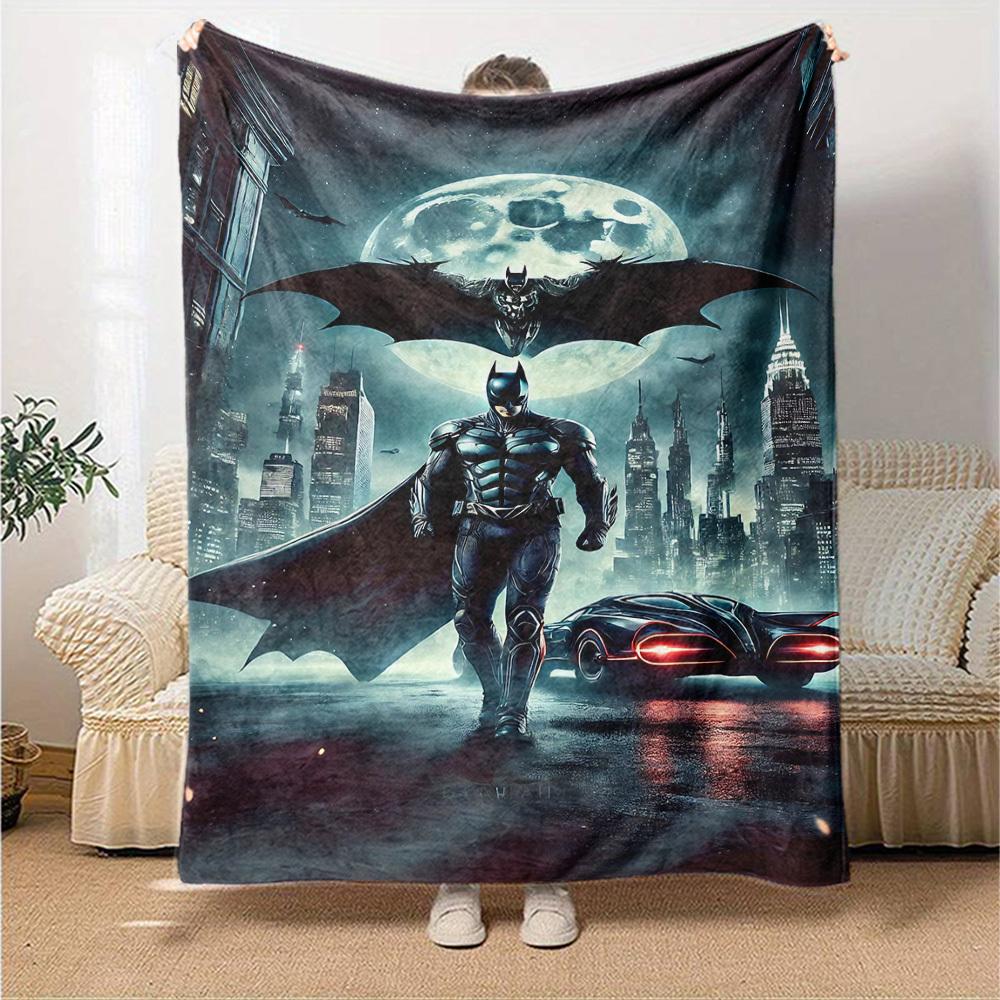 1pc Batman, Batmobile Flannel Blanket Soft Warm Throw for Home, Office, Travel, All-Season Cozy Bedding GiftL1174