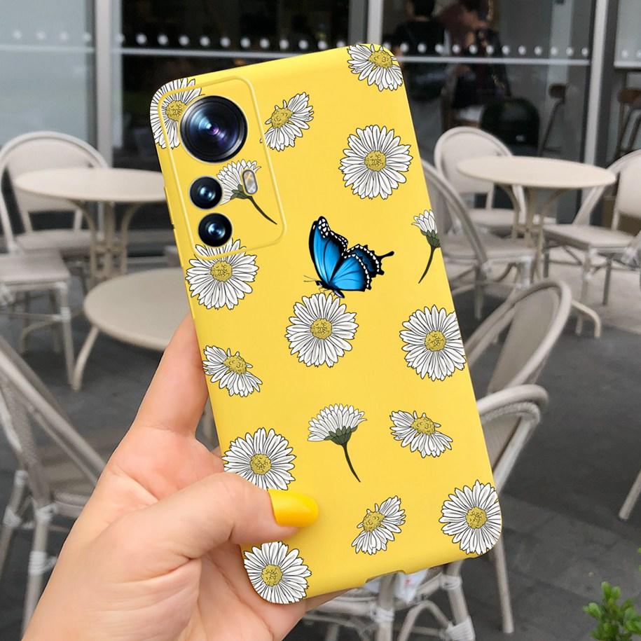 For Xiaomi 12 Pro 5G Case Cute Cartoon Painted Matte Cover For Xiaomi Mi 12 Pro 5G Global Funda on Xiomi 12 Pro Mi12 12X 5G Capa