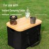 Mountain Guest Portable Camping Table & Storage Basket: Large Capacity Folding Box
