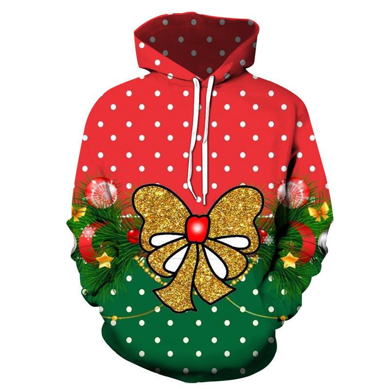 

Unisex Santa Claus 3D Print Hoodie - Autumn/Winter Casual Warm Pullover XXL