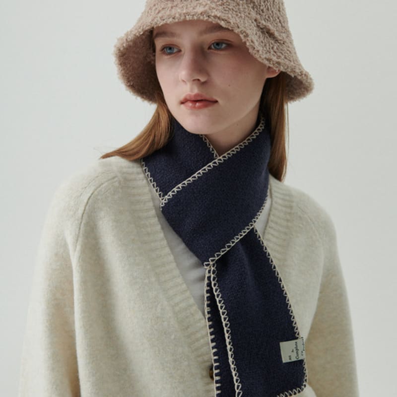 ALLINCOMPLETE Z Stitch Knit Mini Muffler (6 Colors)