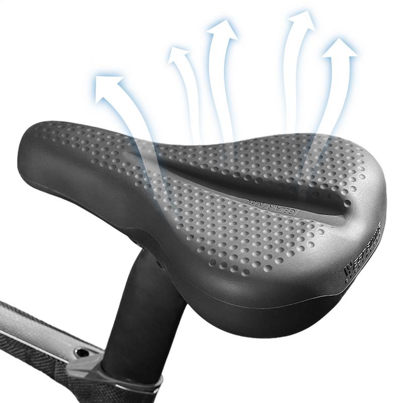 Mountain Bike Saddle High Elastic Shock Absorption Saddle Seat For Bike Rainproof Cycling Accessories For Outdoor Riding Travel чёрный