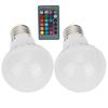 2Pcs E27 3W RGB Bulb Lamp Color Changing Bulb Light Home Lighting with Remote Control 85V‑265V