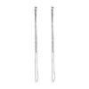 Long elegant zircon diamond fringed earrings light luxury niche high-end earrings temperament versatile earrings