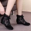 Fashion GKTINOO 2025 Fashion Summer Ankle Boots for Women Flat Heel Boots Mesh Height Increasing Casual Shoes Genuine Leather Big Size