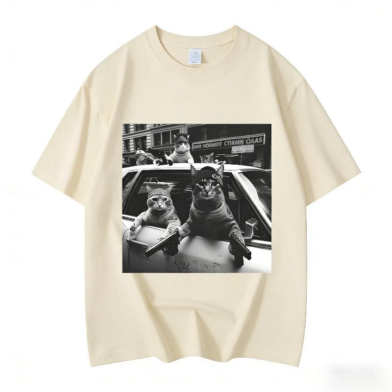 Streetwear Funny TShirts for Mens Fashion Vintage Short Sleeve High Quality Cotton 100 Oversized Casual Breathable Tshirts