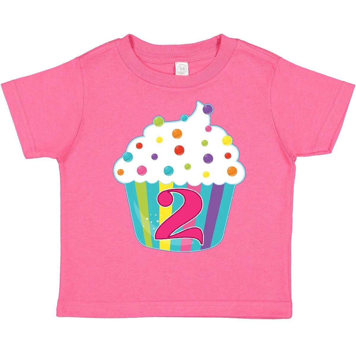 Inktastic 2nd Birthday Cupcake Toddler kids boys T-Shirt Birthdays Second Two Years Old 2 130