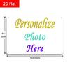 Custom 2D Flat Tin Plaque, 1pc Pre-drilled Corner, Personalized Photo Gift for Anniversary Birthday Home Wall Decor