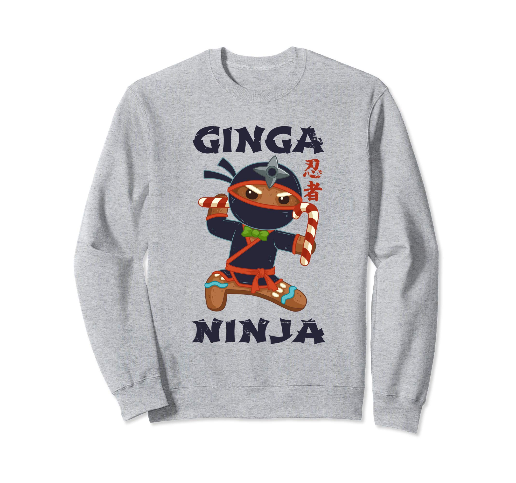 

Team Ginger Ninja Gingerbread Man Redhead Christmas Sweatshirt сірий колір
