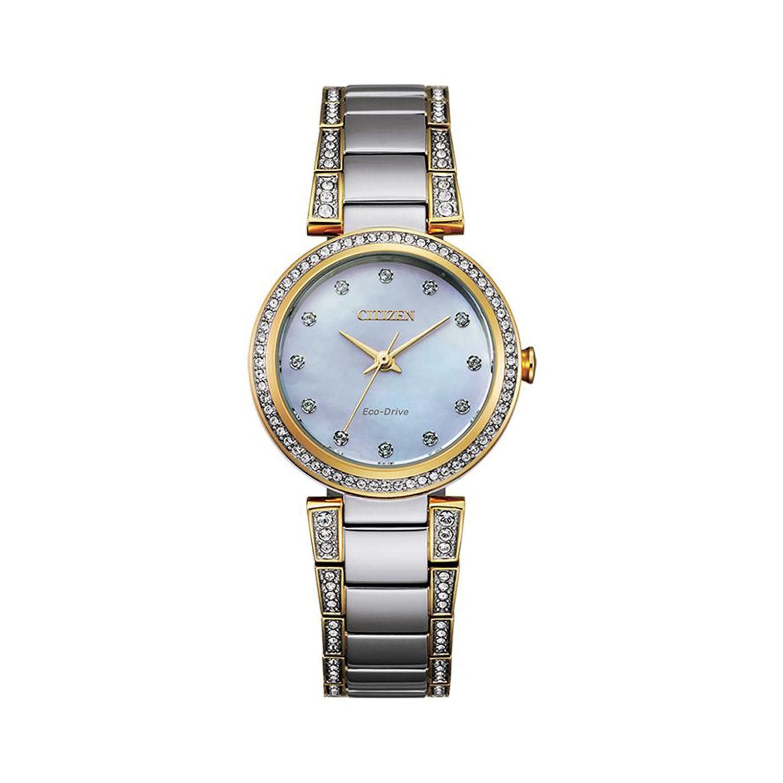

Citizen Silhouette Crystal Mother of Pearl Dial Women s Watch EM0844-58D