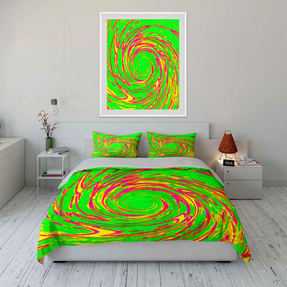 "Vivid Abstract Art Set Decoration" Soft Skin-Friendly Bedding Set Includes 1 Duvet Cover And 2 Pillowcase Gift