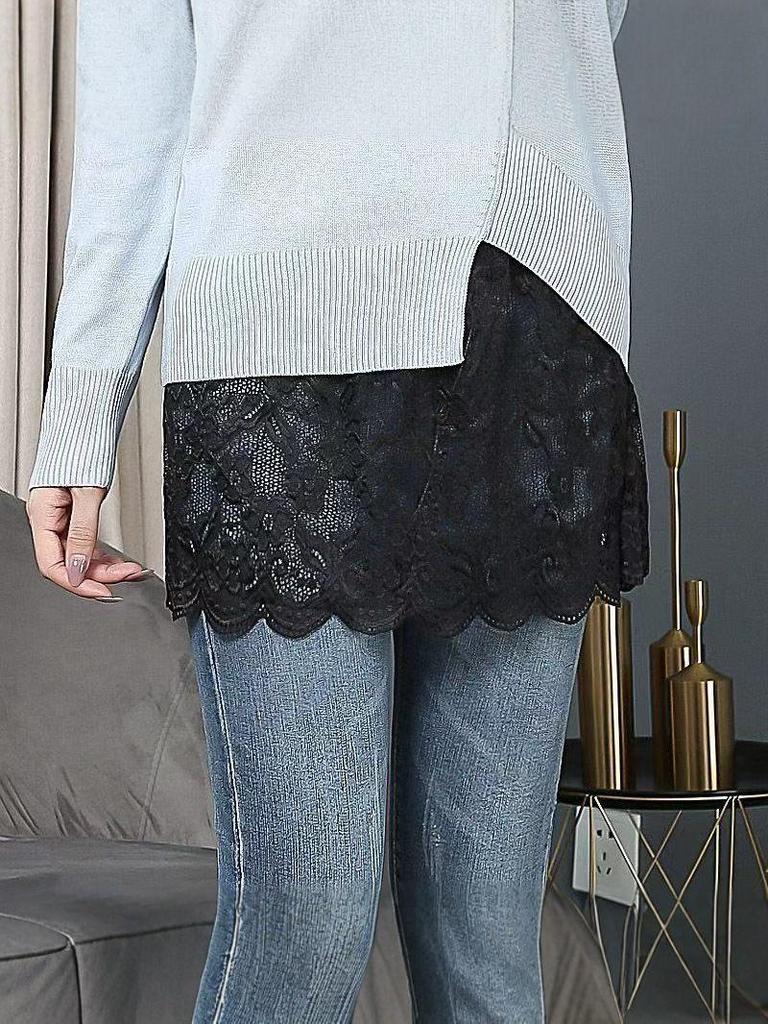 Korean Lace Layered Anti-Exposure Short Skirt - Fashionable Outerwear
