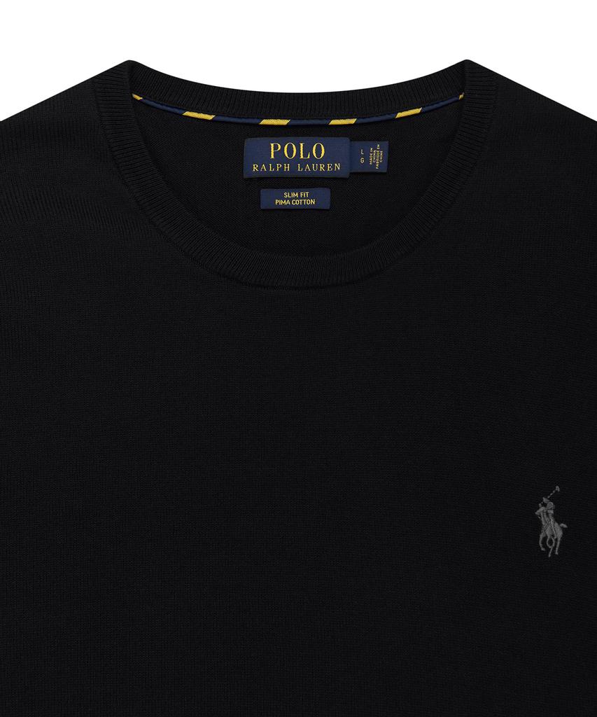 POLO RALPH LAUREN Long Sleeve Cotton Sweater - Black