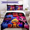 Juego de Ropa de Cama Huggy Wuggy de 3 Piezas Funda Nórdica con Cierre Incluye 1 Funda Nórdica y 2 Fundas de Almohada, Suave y Cómodo para Todas las Estaciones.