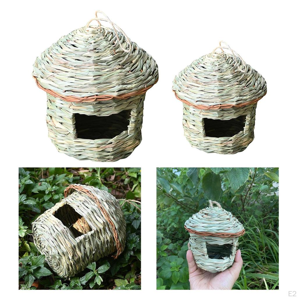 Grass Hand Woven Bird Hut Breeding Houses for Outside Hanging