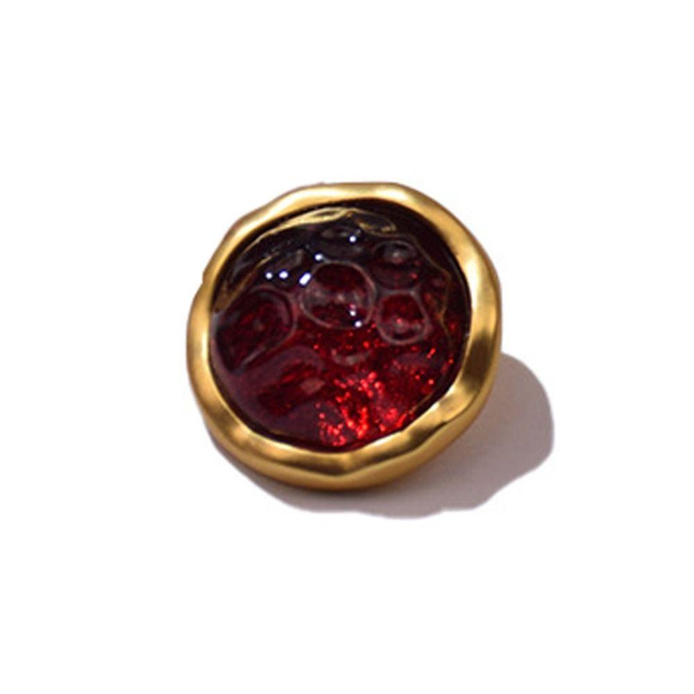 

5 шт., блестящие пуговицы для одежды, винтажные пуговицы для шитья, пальто, пуговицы с драгоценными камнями, шитье одежды 11mm красный