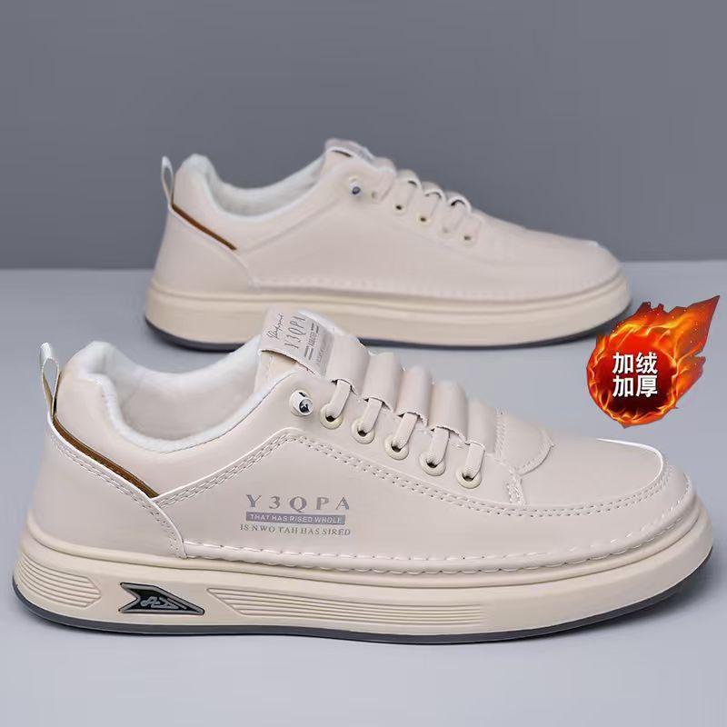 

Winter men s shoes new versatile non-slip soft-soled sports casual shoes thickened and velvet warm cotton shoes 44