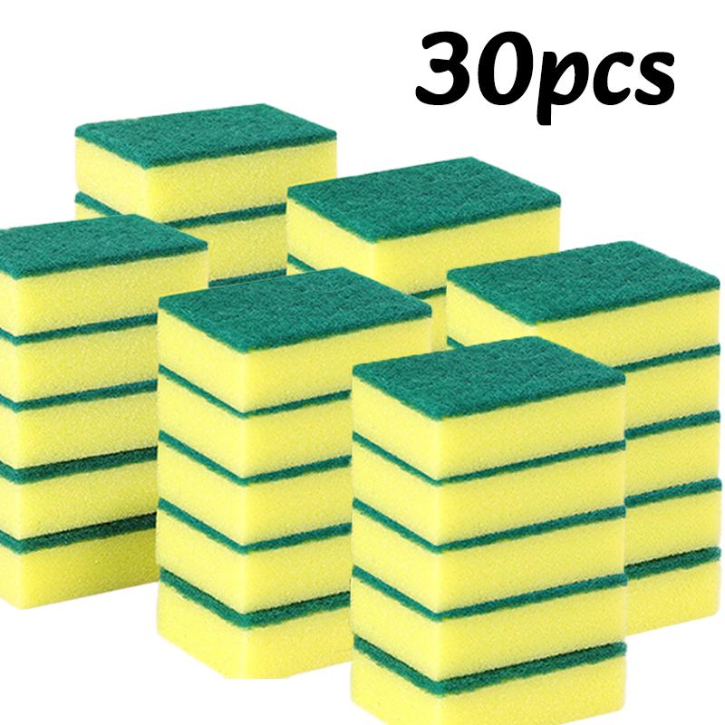 5-50pc Highly absorbent Double-sided Sponge Kitchen Grease Clean Sponges Magic Cleaning Majoc Sponge Brush Dish Washing Tools