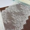 1.5m X 26cm French Chantilly Lace, Non-stretch Ivory Eyelash Mesh Lace Fabric for Sewing, Bra, Underwear, Lingerie, Dress, Garment, Crafting