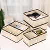 Lot de 6 Boîtes de Rangement en TNT Écologique sans Couvercle Organisateur pour Sous-vêtements Gain de Place Pliables Boîtes de Rangement pour Soutiens-gorge